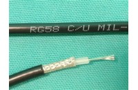 RG58C/U Flexible Coax Cable Black PVC Jacket