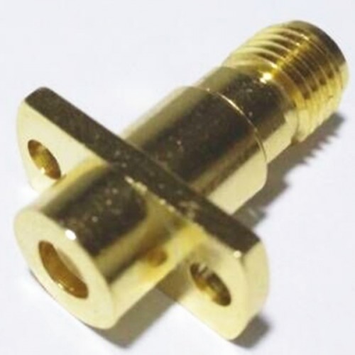 SMA FEMALE TO SMP MALE LIMITED DETENT ADAPTER 2 Hole Flange Mount DC-18GHz