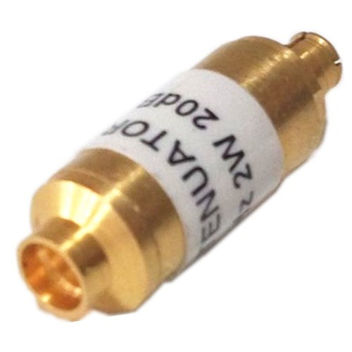 20 dB Fixed Attenuator SMP Male To SMP Female Up To 10 GHz Rated To 2 Watts 